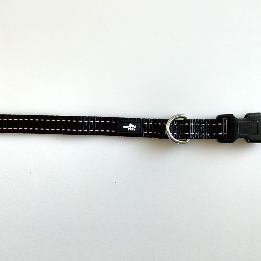 ADJUSTABLE QUICK RELEASE DOG COLLAR BLACK PINK - Picture 7 of 8